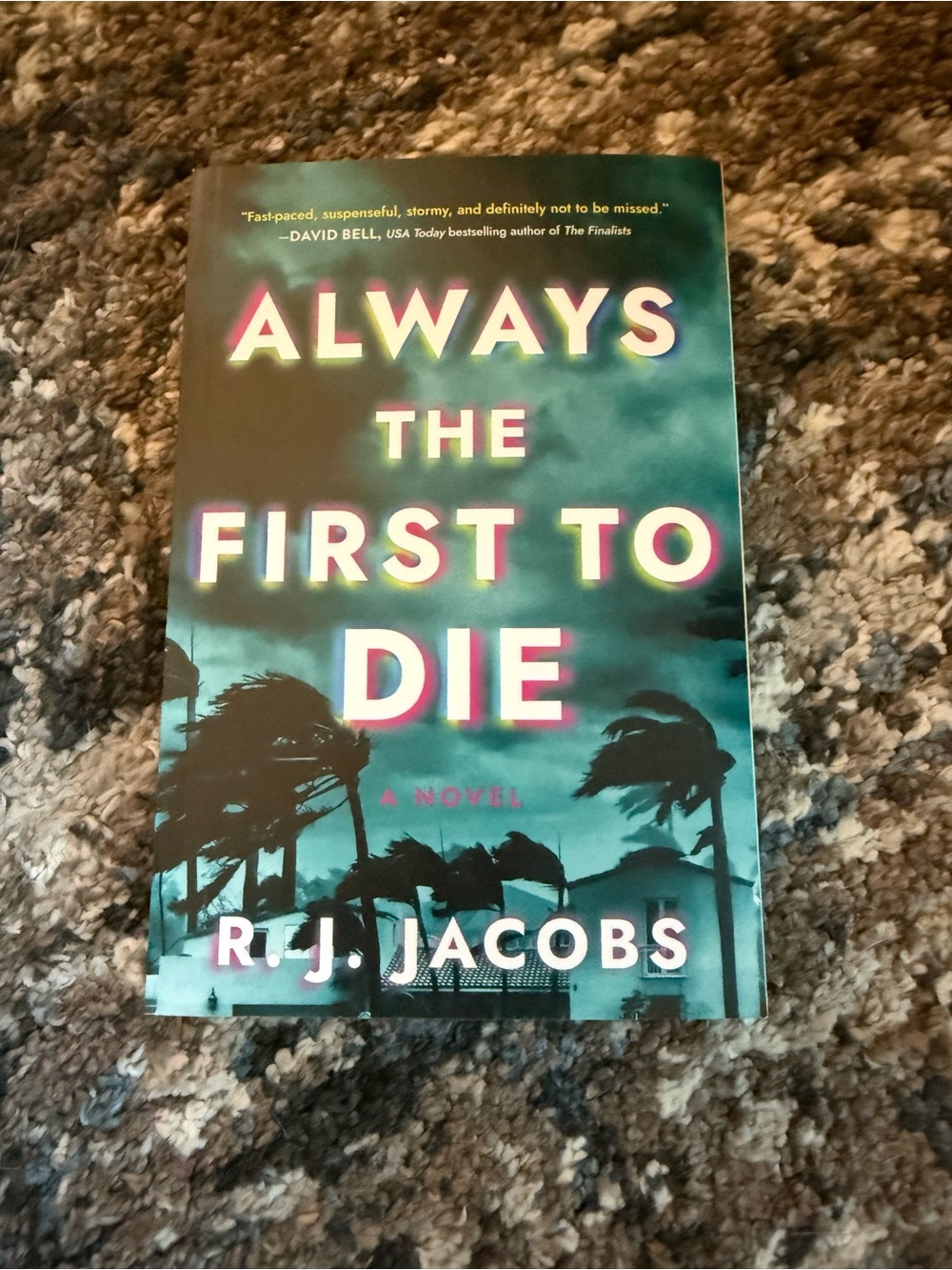 Always the First to Die by R.J. Jacobs - Teal & Black Paperback Novel